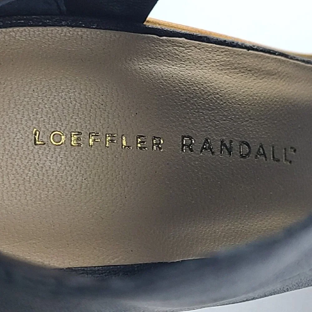 Loeffler Randall Gigi Bootie Heel Black Leather Toe Ring Open Boots Sz 10